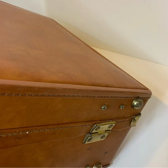 Vintage Mid Century Modern Hartmann Pullman Large Luggage with Belting
